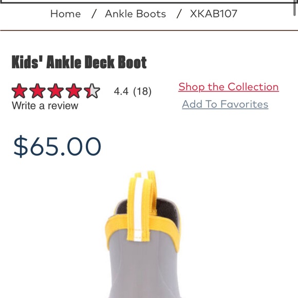 Xtratuf Kid’s Ankle Deck Boot Grey/Yellow Children’s 7 - Picture 10 of 12